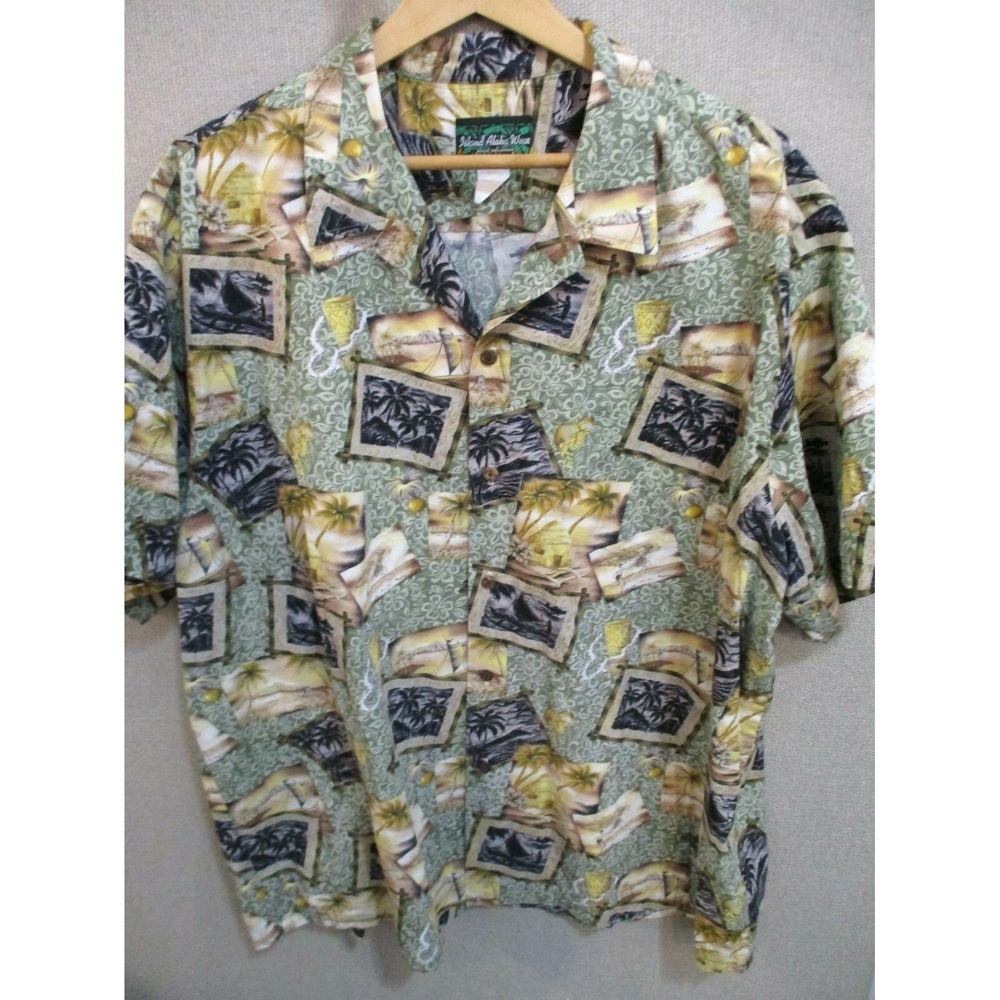 90's Island Aloha Wear Hawaiian Shirt Size 3XL Made in Hawaii